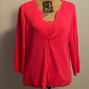 LIKE NEW!! HOT PINK CARDIGAN SET